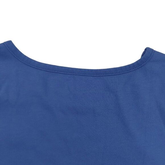 Gymboree Girls Top Large 10-12 Blue Cuffed Sleeve Sequin Cotton Blend - Picture 5 of 8